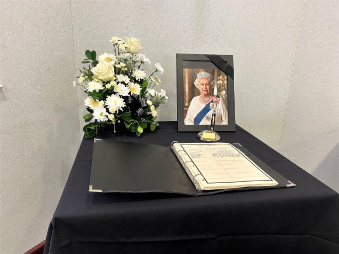 Book of condolence for Queen Elizabeth II at Council Offices