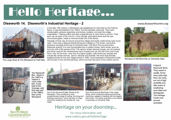 New Hello Heritage boards for 2023 detailing industrial heritage in Diseworth (2)