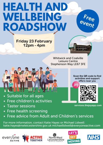 Poster for the Health and Wellbeing Roadshow 2024