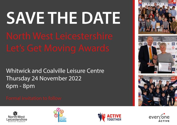 A graphic to encourage residents to save the date for this year's Let's Get Moving Awards