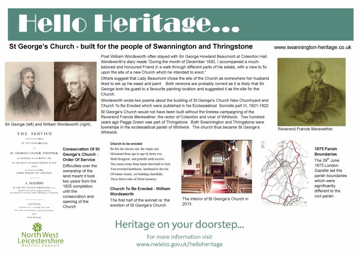 New Hello Heritage board for Swannington trail 2023