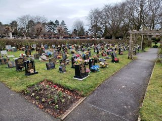 picture of an area within broomleys cemetery