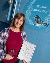 ShopAppy.com top 20 winner, Sally Wilford, owner of the Little Bluebird Cafe in Ibstock.