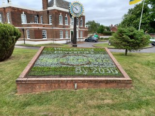 Council Offices flowerbed - May 2022 - zero carbon